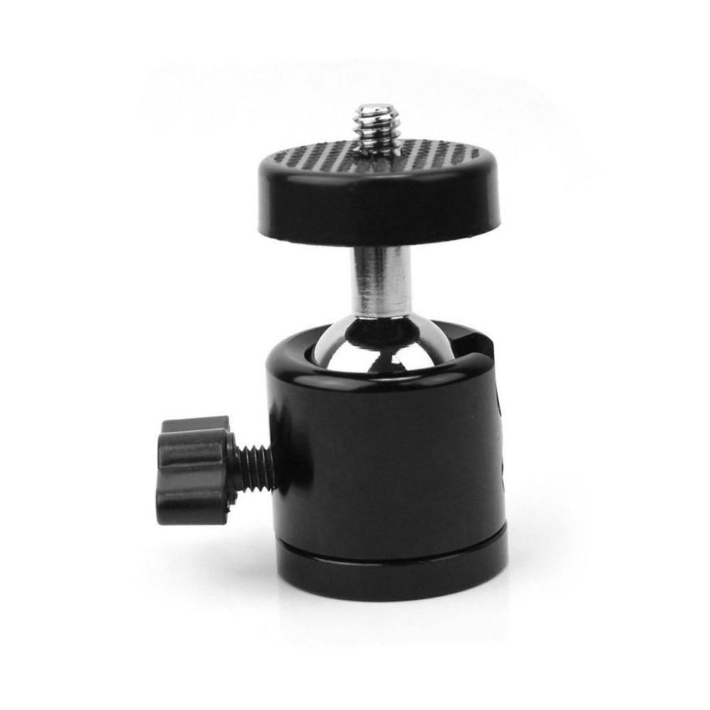MERRYHAPY Mini Tripod Head for Camera and Camcorder 360-Degree Ball Head 1/4 Threaded Mount Black for DSLR and Smartphone Portable Photography Equipment