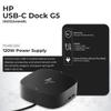 HP 26D32AA#ABL Docking Station G5 - HP Laptop Docking Station Dual Monitor Dock and Charging Bundle with 120W Adapter + HDMI Cable + DisplayPort Cable + USB-C Cable + Microfiber Cloth (Renewed) view 3