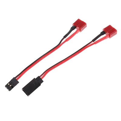 JunZheHub T Plug Deans to JR Connector Adapter Cable, 2-Pack Male and Female, 125mm for RC Boats and Aircraft