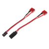 JunZheHub T Plug Deans to JR Connector Adapter Cable, 2-Pack Male and Female, 125mm for RC Boats and Aircraft view 1