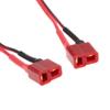 JunZheHub T Plug Deans to JR Connector Adapter Cable, 2-Pack Male and Female, 125mm for RC Boats and Aircraft view 2