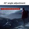 Head Mounted Sports Camera, 45 Angle Adjustment 1080P Head Camera with Gesture Sensor LED Headlamp, 1800mAh Night Vision Wearable Action Camera for Fishing Riding (Gray) view 2