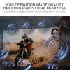 Head Mounted Sports Camera, 45 Angle Adjustment 1080P Head Camera with Gesture Sensor LED Headlamp, 1800mAh Night Vision Wearable Action Camera for Fishing Riding (Gray) view 3
