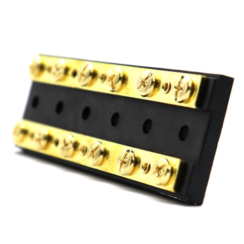 CIYODO 60a Dual Bus Bar Power Distribution Block for Car Boat Rating Bus Bar Box Dc Reinforced Nylon Enclosure
