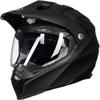 ILM Off Road Motorcycle Dual Sport Helmets Full Face Dirt Bike ATV Helmet (Matte Black, M) and Bluetooth Headset with Hi-Fi System view 2