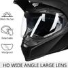 ILM Off Road Motorcycle Dual Sport Helmets Full Face Dirt Bike ATV Helmet (Matte Black, M) and Bluetooth Headset with Hi-Fi System view 4