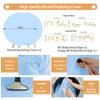 2 Pcs 7.2 FT Baby Blue Round Backdrop Cover for 5 to 7.2ft Circle Arch Stand with Oh Baby and Happy Birthday Decal Sign - Arch Backdrop Cover for Wedding Party Photography Decoration view 2