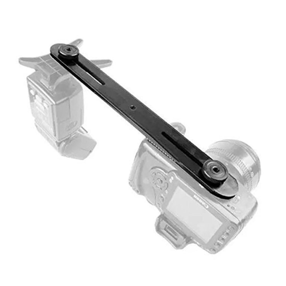 jojofuny Dual Tripod Mount for Cameras and Flashlights Bracket with Anti-Slip Pad for Wedding and Studio Use Supports Screw Mounts and Hot Shoe Accessories