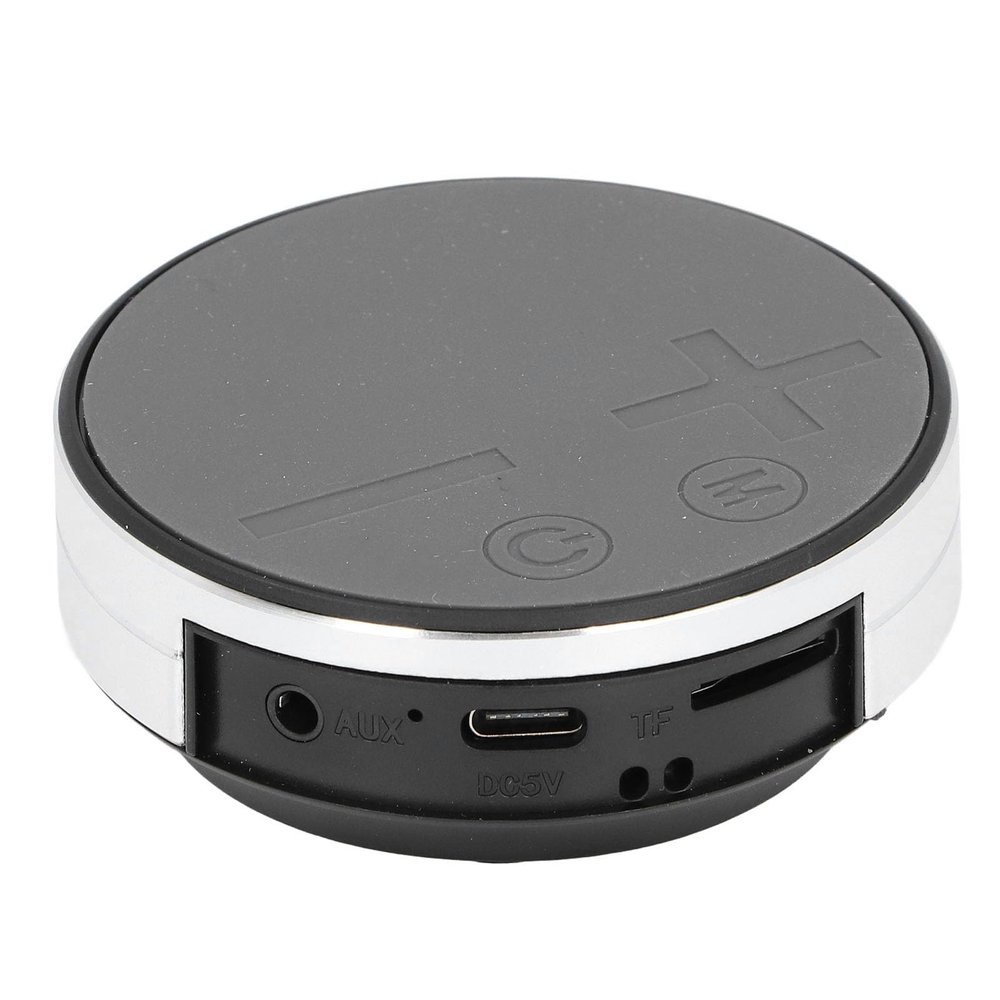 Bewinner Bone Conduction Speaker, Suction Cup Base Bone Conduction Speaker Immersive Surround Sound Sturdy Aluminum Alloy Housing for Outdoor Travel (Silver)