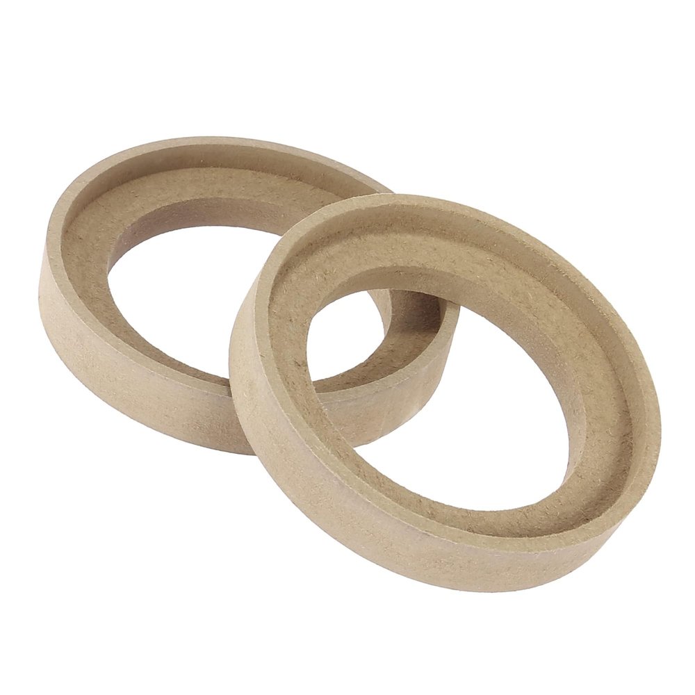 Edinstry Car Pair Beige Speaker Spacer Ring Adaptor Brackets Mounting Spacer Recess Bezel Plate Wood 77mm ID for 3.5Inch Speakers