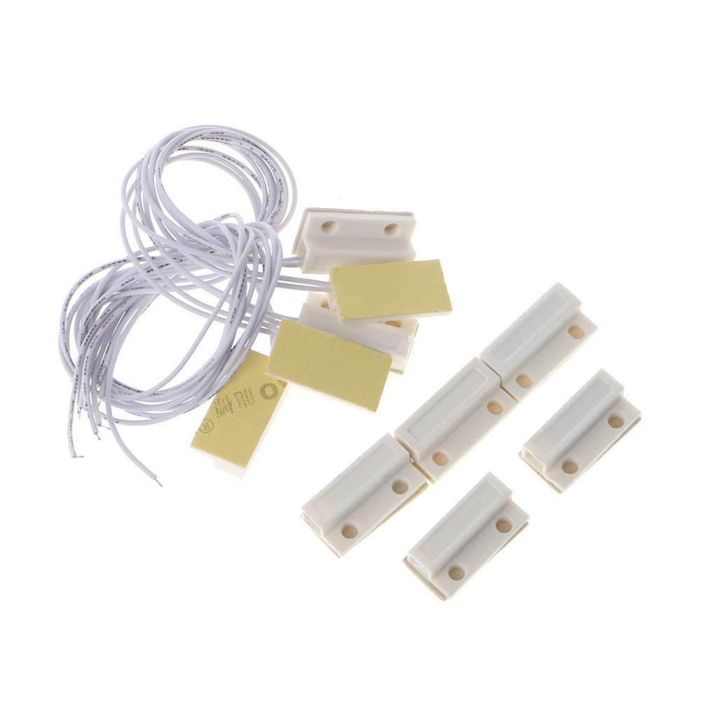 KANGQL Door Sensor, 5 Sets MC-38 Door Window Magnetic Home Alarm Detector