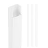 HARFINGTON 3pcs Cord Hider Wall 17inx1inx0.5in (LxWxH) PVC Cable Cover Self Adhesive Wire Hider Wall Mounted TV Cable Raceway for Cables Management (51in Total Length) view 1
