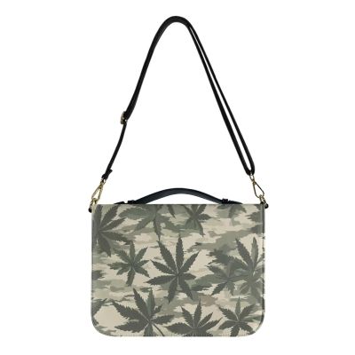 AZULCUSTO Sturdy Bible Bag, Maple Leaf Women's Leather Church Tote Sturdy Lightweight Handbag Zippered Bible Case Bag for Carrying Bible Accessories Zipper Closure for Church Activities