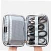 CAXUSD Hard Drive Disk Protective Box Hard Travel Case Shockproof Storage Bag for External Drive Cable Organizer and Earbuds Compartment Grey view 4