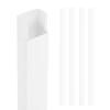 HARFINGTON 4pcs Cord Hider Wall 17inx1.2inx0.6in (LxWxH) PVC Cable Cover Self Adhesive Wire Hider Wall Mounted TV Cable Raceway for Cables Management (68in Total Length) view 1