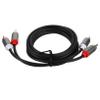 Hemobllo Stainless Steel Audio Subwoofer Cable Analog Audio Cable Male to Male for Amplifiers view 1