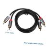 Hemobllo Stainless Steel Audio Subwoofer Cable Analog Audio Cable Male to Male for Amplifiers view 2