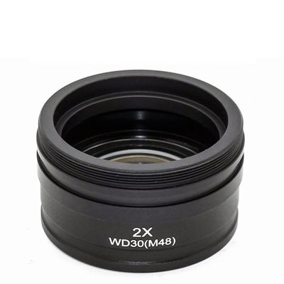 JOEBO Microscope Kit 0.5X 2X Barlow Lens Objective Microscope Auxiliary Objective Lens Mounting Thread 42mm 48mm 50mm 52mm Working Distance 30/160mm Microscope Lens Adapters(2X Thread 52mm)