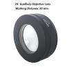 JOEBO Microscope Kit 0.5X 2X Barlow Lens Objective Microscope Auxiliary Objective Lens Mounting Thread 42mm 48mm 50mm 52mm Working Distance 30/160mm Microscope Lens Adapters(2X Thread 52mm) view 4