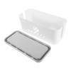 CIYODO Practical Power Cord Storage Box Wire Organizer for Home Office Dustproof Design Hollow Ventilation for Cables Chargers Power Strips White view 1