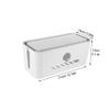 CIYODO Practical Power Cord Storage Box Wire Organizer for Home Office Dustproof Design Hollow Ventilation for Cables Chargers Power Strips White view 2