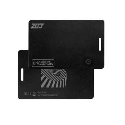 ZCJ Wallet Tracker Card, Compatible with Find My App(iOS Only), for Luggage Tag, Purse, Passport,Key,IP67 Waterproof,Slim Smart Bluetooth Tracking Tag with Key Chain Hole (Recharge Version-2 Pack)