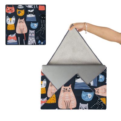 BEIYANG Camera Protective Wrap, Lens Protector Wrapper, 22 x 22 Inch Magic Self-Adhesive Cloth for Camera/Lens/Phone/DSLR/Laptop/Accessories, Anti Scratch Equipment Wrap Storage Pouch