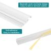 HARFINGTON 4pcs Cord Cover Floor 13inx1.4inx0.4in PVC Floor Wire Hider Cable Protector Hide Extension Cords for Prevent Cable Trips Cables Management, White (52in Total Length) view 4