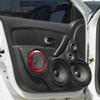 Edinstry Car Metal Audio Speaker Grill Cover Mesh Woofer Decorative Horn Guard Circle Grille Protector 7.28 Inch Red view 2
