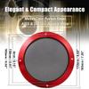 Edinstry Car Metal Audio Speaker Grill Cover Mesh Woofer Decorative Horn Guard Circle Grille Protector 7.28 Inch Red view 4