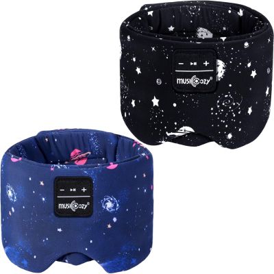 MUSICOZY Sleep Headphones Bluetooth Sleep Mask with Headphones Eye Mask Wireless Bluetooth 5.4 with Adjustable Headband
