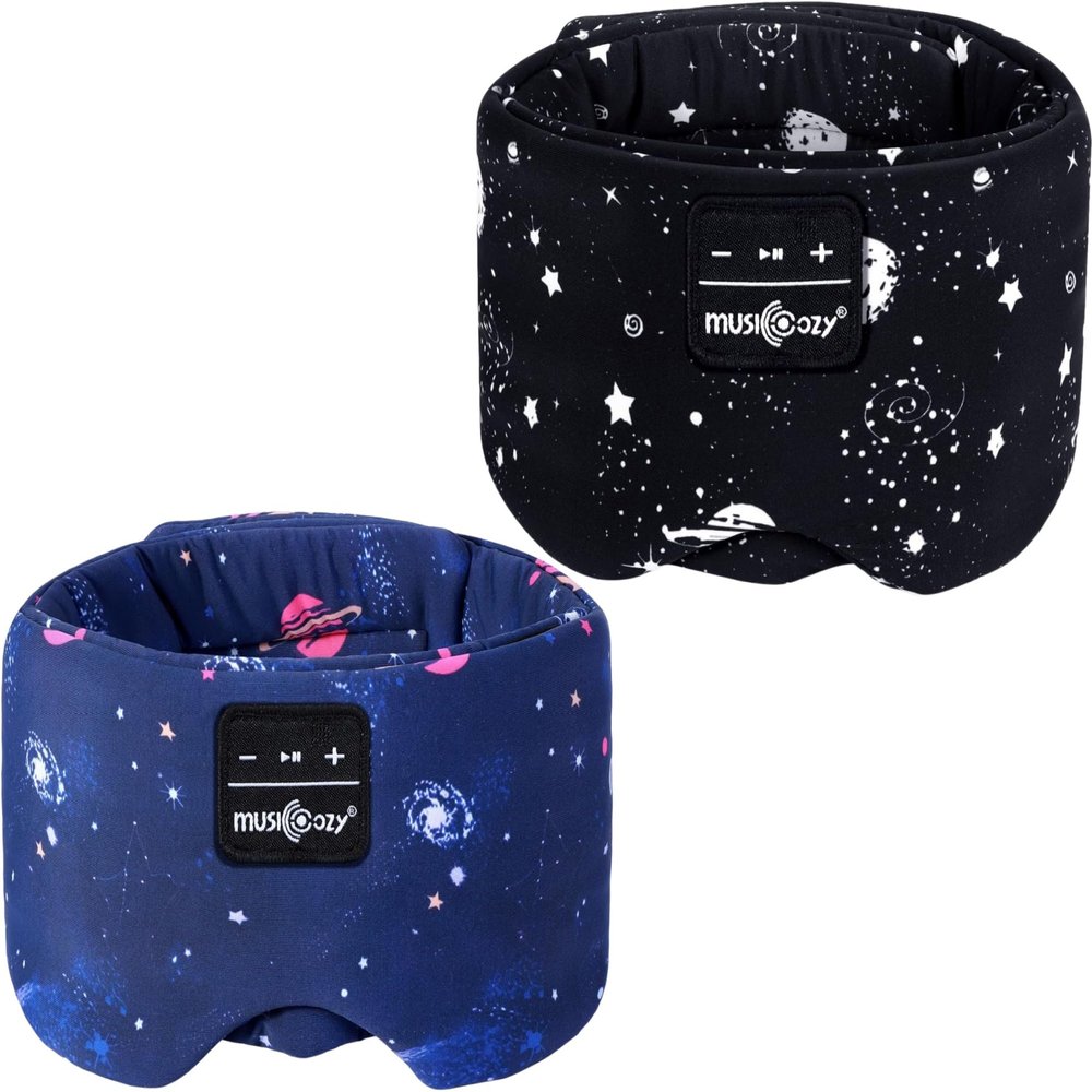 MUSICOZY Sleep Headphones Bluetooth Sleep Mask with Headphones Eye Mask Wireless Bluetooth 5.4 with Adjustable Headband