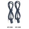 Zkbszn Car Stereo Flush Mount USB Port Panel Extension Cable Adapter 1m 4 Pin+6 Pin Connector Auto Accessories view 2
