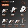 292PCS Cable Clamps 6 Sizes-3/16'' 1/4'' 3/8'' 1/2'' 3/4'' 1'' White PA66 Nylon 780PCS M3 Screw Kit, M3 Screws Suitable for 3D Printer,12.9 Grade Alloy Steel view 3