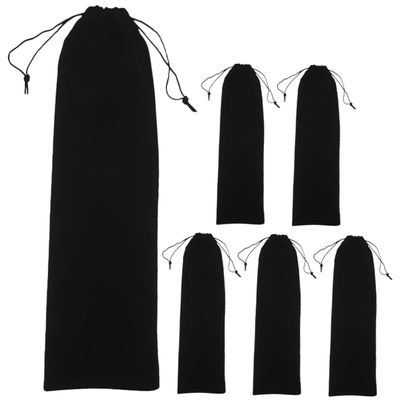 6Pcs Flannelette Hair Tool Travel Bags with Drawstring Closure