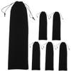 6Pcs Flannelette Hair Tool Travel Bags with Drawstring Closure view 1