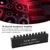 10 Channel Headphone Amplifier Stereo Sound Distributor Aluminum Alloy view 4