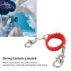 QANYEGN Diving Camera Lanyard, 360 Degree Rotation Camera Housing Carry Lanyard, Underwater Camera Housing Carry Lanyard for Dive (Red) view 2