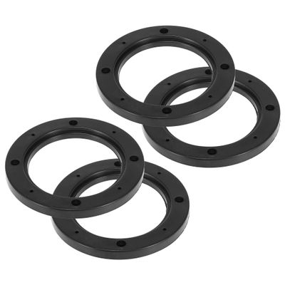 Edinstry 4pcs Car Speaker Spacer Mounting Spacer Plate Plastic 92mm ID Black Hollow Universal for 4 Inch
