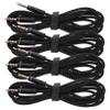 4pcs Male to Male Nylon Audio Aux Cable Durable Stereo Audio Cord for Headphones Speakers Tablets Laptops Tangle Design Compatible with Devices view 1