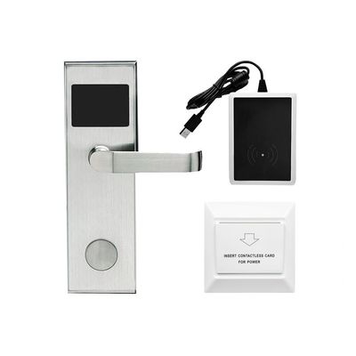 RFID Card Hotel Lock Management System W/Dispenser Writer+take Power swithch (830-KIT-Right Pull-Silver)