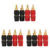 12 Pcs Speaker Binding Post, Black and Red Audio Terminal Binding Post Banana Plug Jack Socket Binding Post view 1