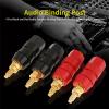 12 Pcs Speaker Binding Post, Black and Red Audio Terminal Binding Post Banana Plug Jack Socket Binding Post view 4