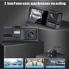 3 Channel WiFi Dash Camera for Cars 2 Inch Car DVR with Rear View Camera HD 1080P Front Inside and Rear Camera Night Vision Loop Recording Video Recorder view 4