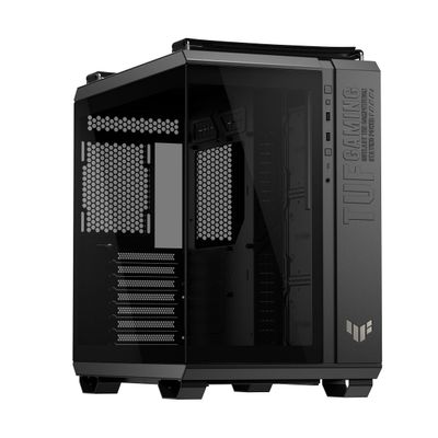 ASUS TUF Gaming GT502 Horizon ATX Mid-Tower PC Case (Boundless Panoramic Design, Dual-Chamber, Independent CPU and GPU Cooling Zones, Tool-Free Side Panels, USB 10 Gbps Type-C Front Panel)