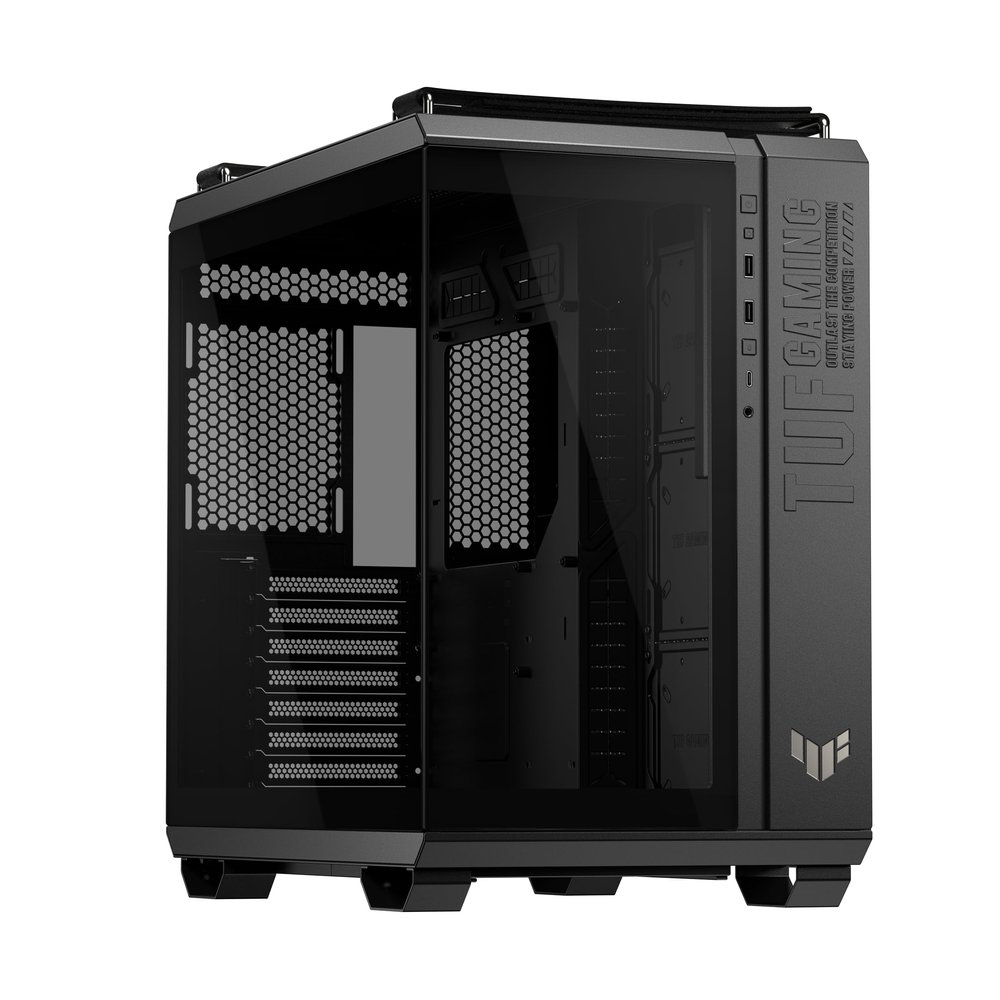 ASUS TUF Gaming GT502 Horizon ATX Mid-Tower PC Case (Boundless Panoramic Design, Dual-Chamber, Independent CPU and GPU Cooling Zones, Tool-Free Side Panels, USB 10 Gbps Type-C Front Panel)