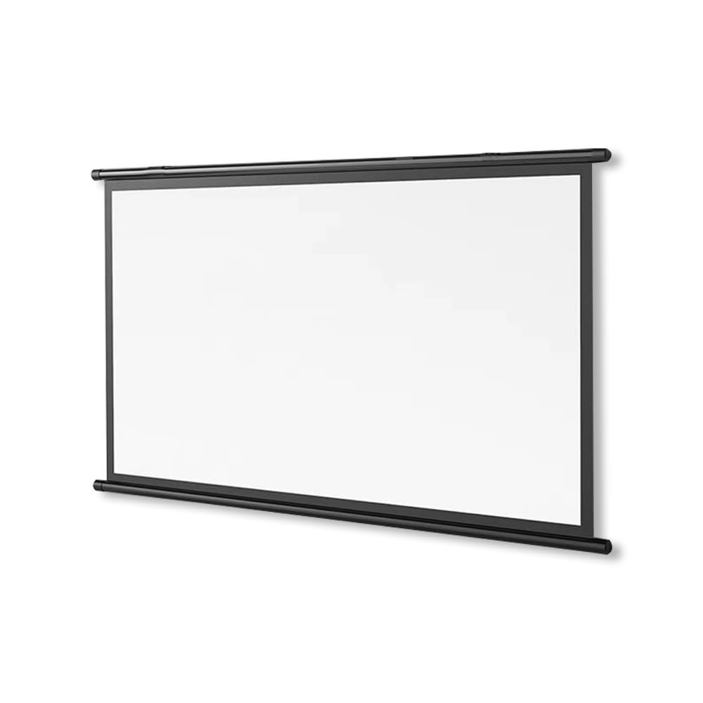 HD Projector Screen Manual Pull Down Projector Movie Screen 30" 40" 50" Portable Home Theater Movie Projection Screen for Indoor Outdoor, Wrinkle-Free(40 inch 16:9)