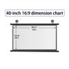 HD Projector Screen Manual Pull Down Projector Movie Screen 30" 40" 50" Portable Home Theater Movie Projection Screen for Indoor Outdoor, Wrinkle-Free(40 inch 16:9) view 2