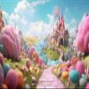 10x8ft Candy Land Backdrop Fantasy Candy Castle Wonderland Photography Background Cotton Candy Lollipop Backdrop Princess Candy Party Decorations Birthday Baby Shower Photo Shot Props view 1