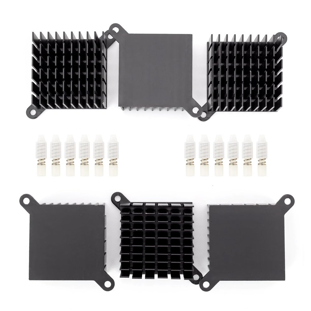 6pcs Aluminum Heatsink Computer PC Cooling Fin Motherboard Chip Cooler Aluminum Heat Sink South Bridge North Bridge Radiator